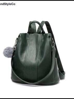 PU Leather Anti-Theft Backpack Purse Convertible Rucksack Travel